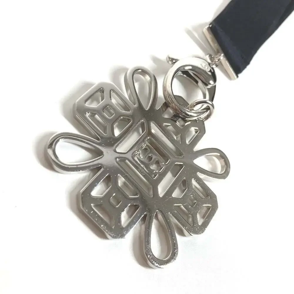 CHANEL Black Logo Necklace